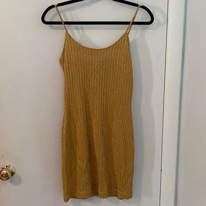 vintage gold mini dress